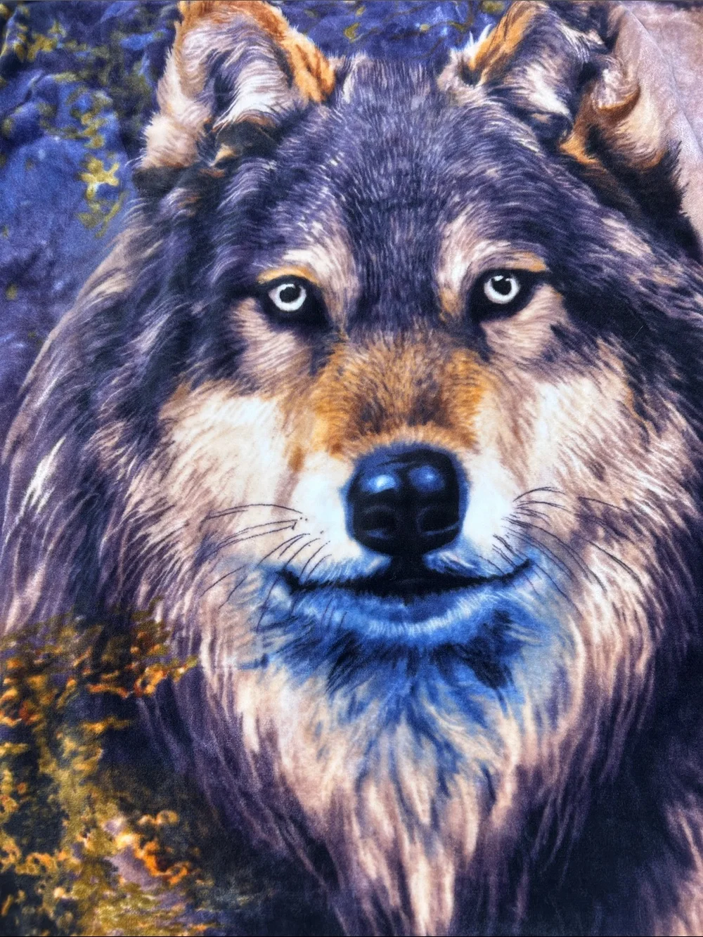 Wolf portrait throw blanket